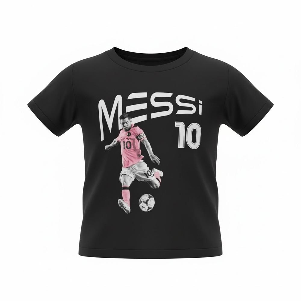 Messi Soccer Toddler Graphic T-Shirt Black Size 2T NWT